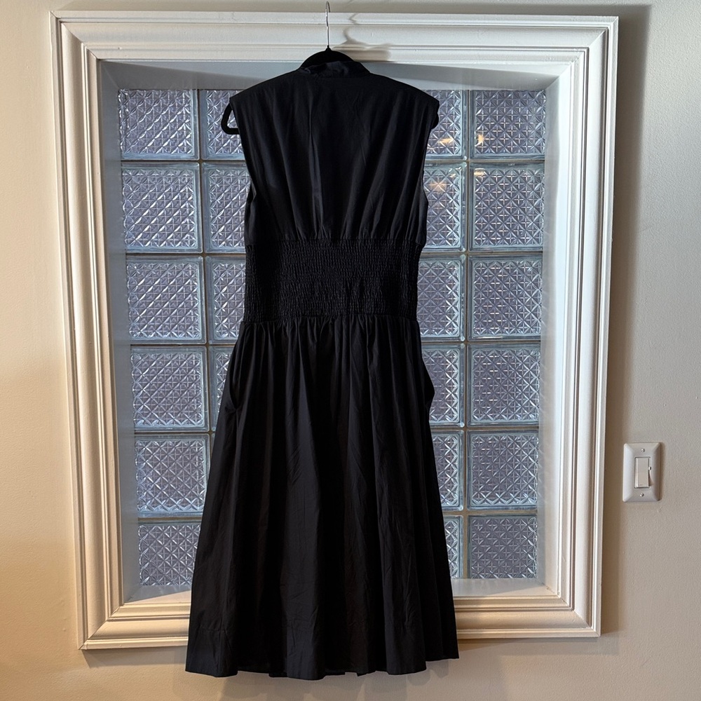 Anthropologie NWT The Tommie Black Midi Dress with Front Zip - still in stores. - Picture 5 of 7